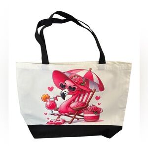 Flamingo @ The Beach Tote Bag